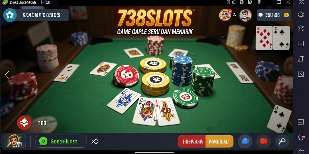 Screenshot gameplay 738SLOTS yang menyajikan keseruan Gaple.