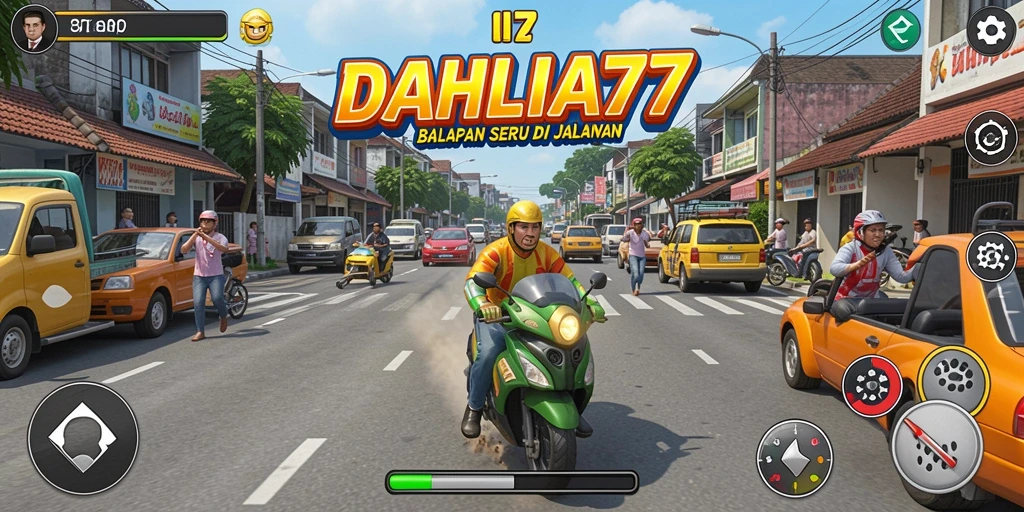 Tampilan gameplay seru dan adrenalin tinggi di DAHLIA77.