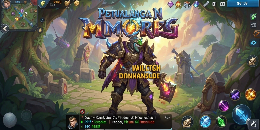 Screenshot gameplay <strong>PP7</strong> menampilkan petualangan seru di dunia fantasi.