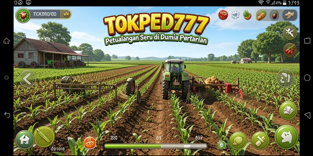 Tampilan gameplay kota pertanian yang indah dan interaktif.
