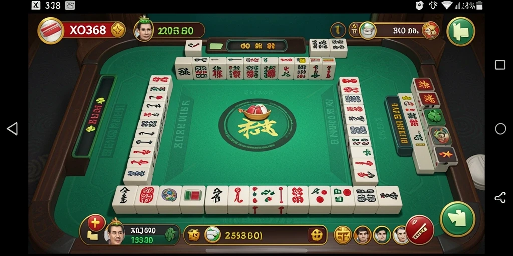 Tampilan gameplay XO368 dengan berbagai jenis batu Mahjong yang menantang.